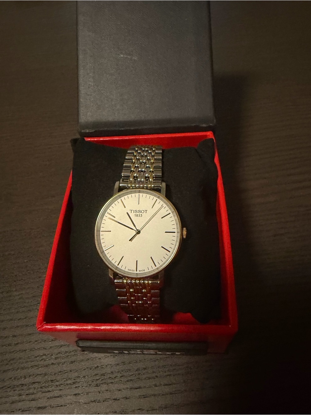 Tissot Silver Tone Stainless Steel Dress Watch - Silver Dial 38 MM